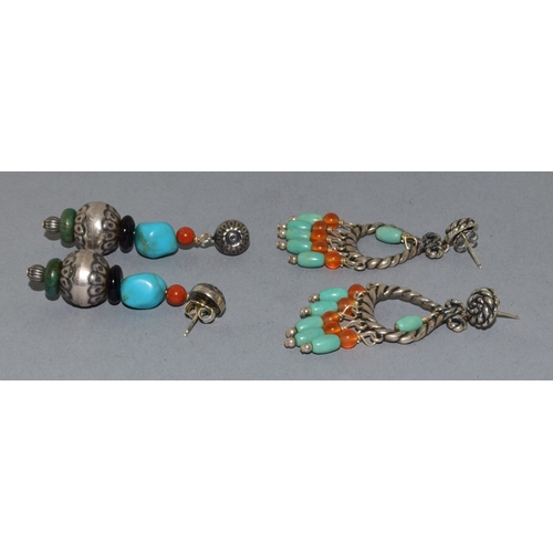 839 - Collection of Native American jewellery to include silver some by Carolyn Pollack and Navajo tribe