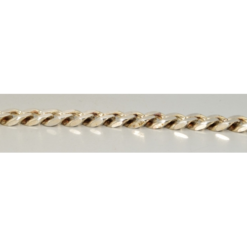 859 - 925 silver flat link bracelet with lobster claw catch 18cm long 31grams