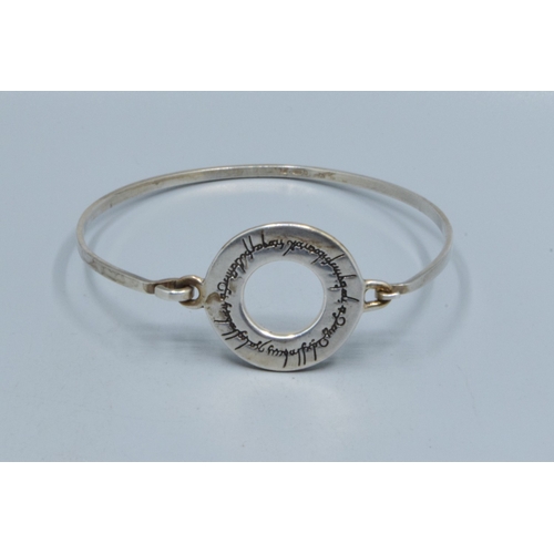 824 - 925 silver ladies watch with integral weave strap, a 925 silver flat link neck chain44cm long togeth... 