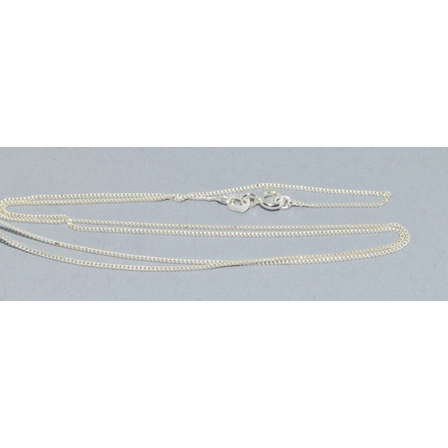 809 - Silver polished Agate pendant necklace on a 925 silver chain