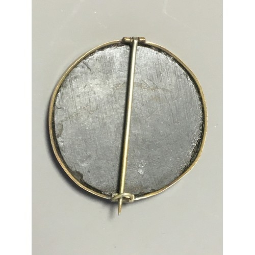 874 - Two Antique Scottish Brooches, 1 x Banded Agate and White Metal Mounted the other a Pebble Brooch in... 