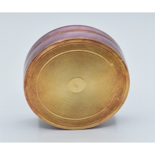 852 - French silver gilt and Enamel Art Nouveau pot. Makers mark for Edmond Flamme plus English import mar... 