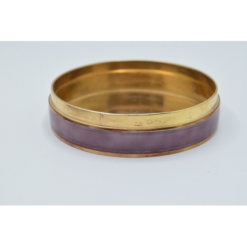 852 - French silver gilt and Enamel Art Nouveau pot. Makers mark for Edmond Flamme plus English import mar... 