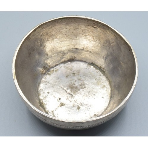 853 - Four African Bida low grade silver bowls weight 260grams