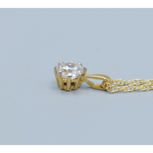 502 - 9ct gold suite of jewellery a 9ct gold clear gem set pendant necklace and 9ct gold chain together wi... 