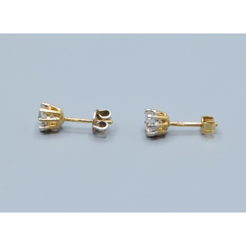 502 - 9ct gold suite of jewellery a 9ct gold clear gem set pendant necklace and 9ct gold chain together wi... 