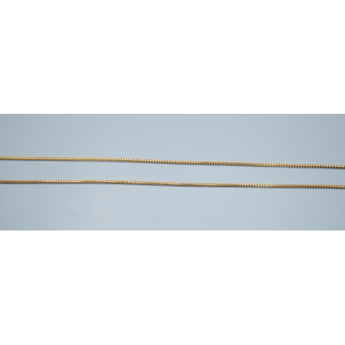 528 - 9ct gold snake skin design neck chain 70cm long 5.45grams