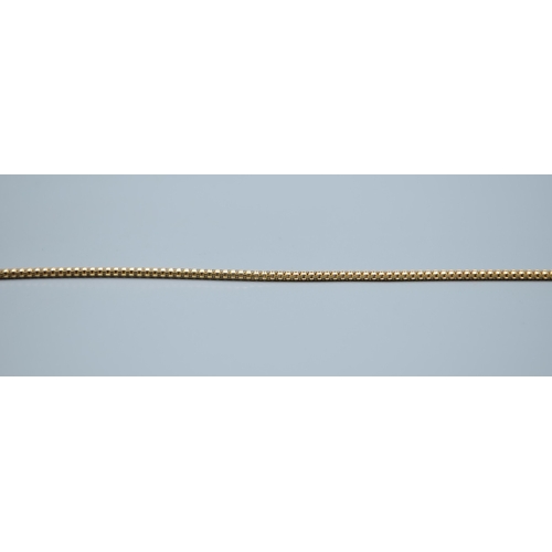 528 - 9ct gold snake skin design neck chain 70cm long 5.45grams