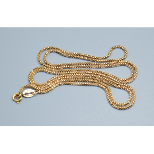 528 - 9ct gold snake skin design neck chain 70cm long 5.45grams