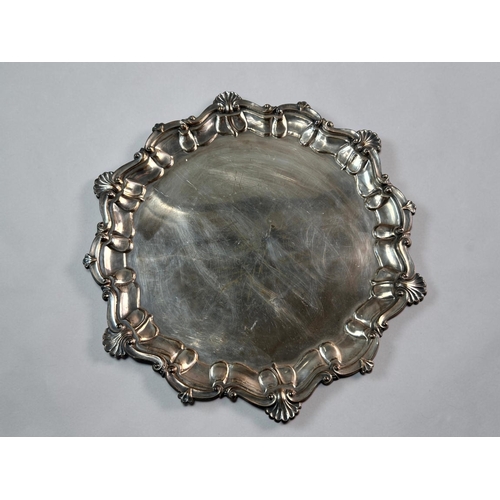 140 - A collection of 19th century silver plate.Including a pair of serving dishes and Chafing dish.