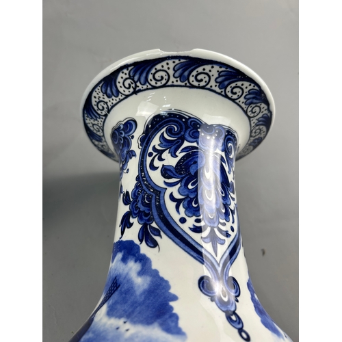 179 - A pair of large Delft vases along with a unique shoe shaped porcelain