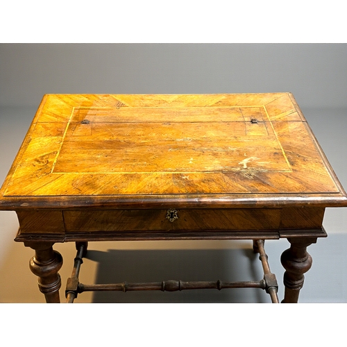 9 - An 18th century inlaid French Poudreuse Vanity table.Lift lid and drop front revealing fitted interi... 