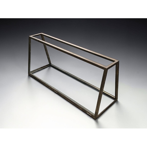 15 - A large bronze & glass ex-museum Display.137 x 61 x 46cmAF - missing glass to end panels.... 