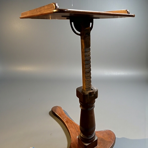 16 - A Victorian Mahogany reading stand.Carters 'Literary Machine' Cavendish st, London.Adjustable top, w... 