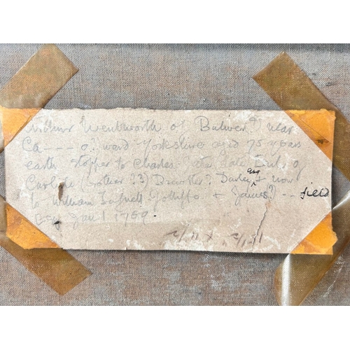 27 - Oil on canvas study of Arthur Wentworth.'Signed N. Drake 1769' (Nathan Drake, 1728-1778) to lower le... 