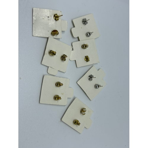 Collection of 7 pairs vintage earrings on original boards. All for ...
