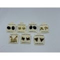 Collection of 7 pairs vintage earrings on original boards. All for ...