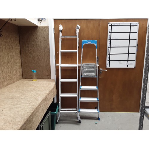 108 - Two large step ladders