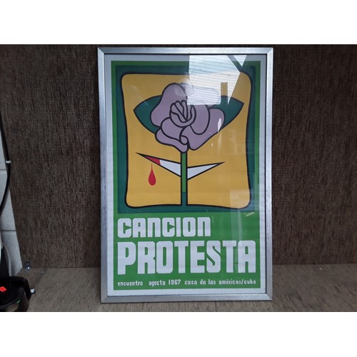 11 - Cancion Protesta (Cuban protest) framed poster