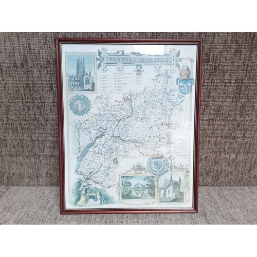 23 - antique map of Gloucestershire