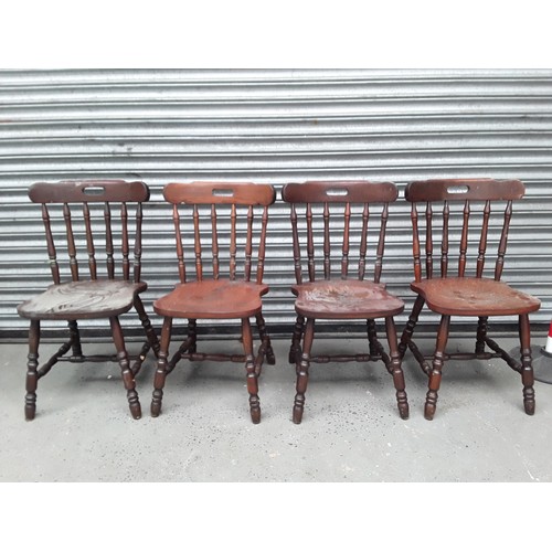 675 - Four cottage  kitchen chairs