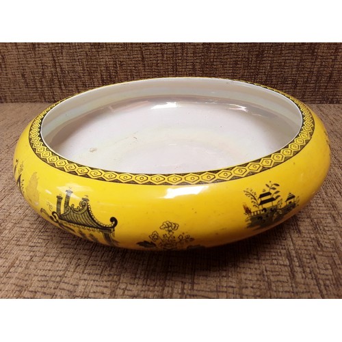 15 - Large Bristol Lustre ware Bowl with Chinese decoration