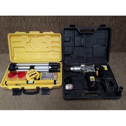 46 - Direct power rotary hammer drill BH26S3 and multi beam laser level