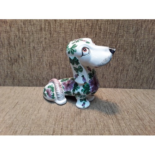 65 - Italian ceramic dog statue