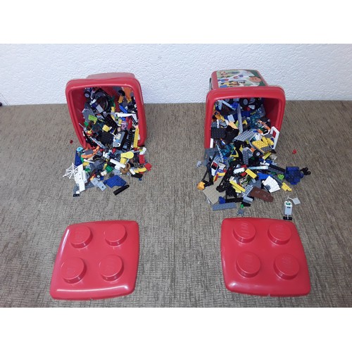 764C - Two boxes of Lego in red tubs