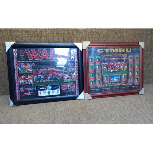 343 - Two Wales grand slam pictures both 2008.