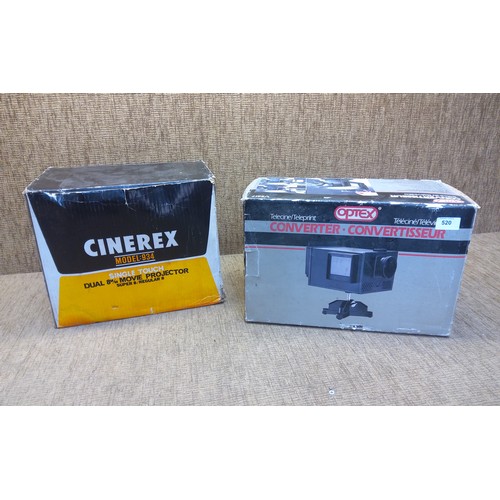 717 - Optex Teleprint converter and Cinerex duel movie projector.