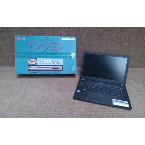 148 - Boxed LG DVD player and Acer laptop (no power Lead)