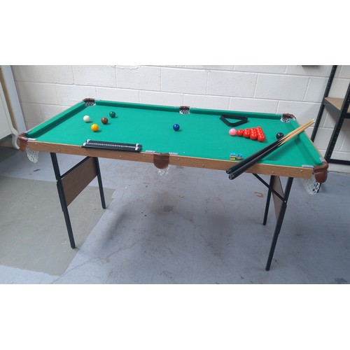 27 - 5ft children's snooker table and accessories