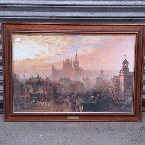 154A - Framed print of St. Pancras by John O Connor 87cm x 64cm.