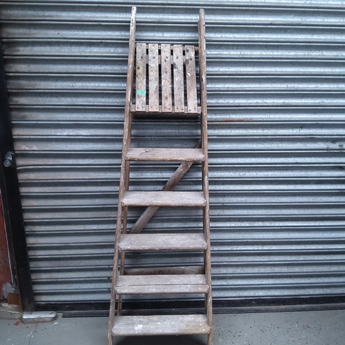 45 - Set of wooden step ladders.