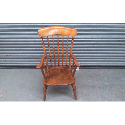 54 - Antique farm house spindle backed kitchen chair.