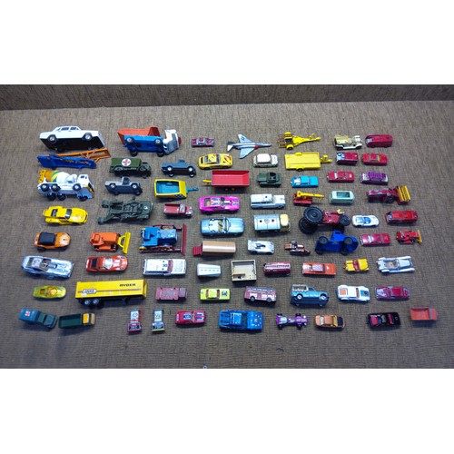 252 - Large quantity of Die-cast cars including Corgi, Matchbox and Dinky.