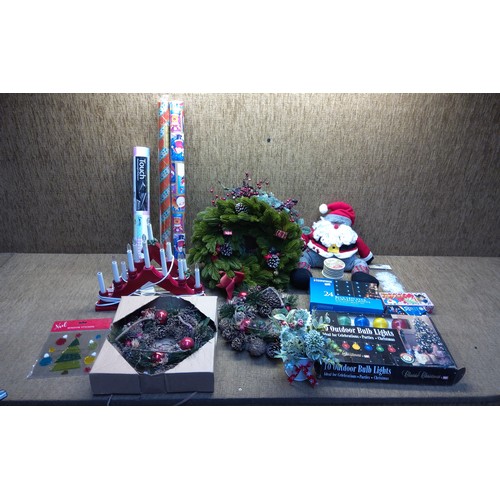 268 - Large quantity of Christmas decorations.