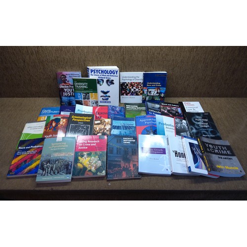 270 - Collection of books and text books on Psychology, justice and diversity.
