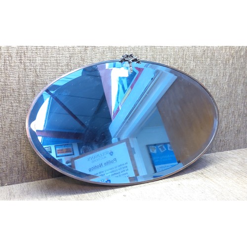 282 - Bevel edged mirror 60cm x 43cm.