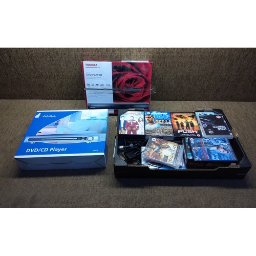 285 - Quantity of DVD's and two DVD players.