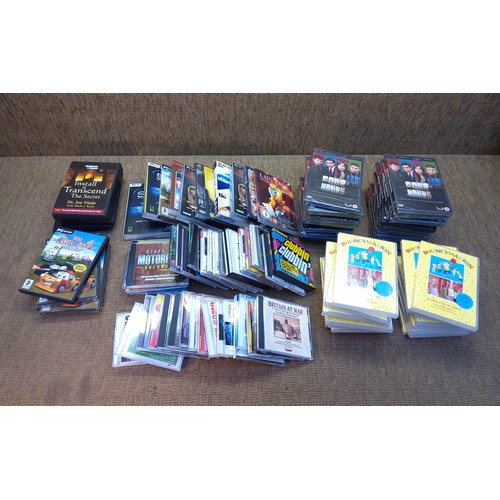 292 - Large collection of CD's and DVDs.