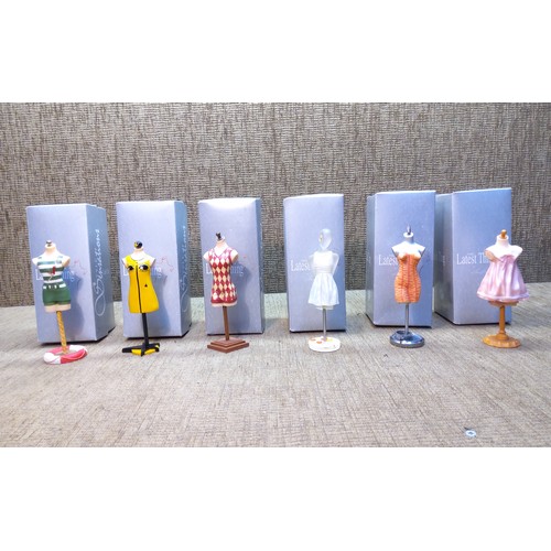 293 - 6 boxed fashion desk figures by Collectable world studios.