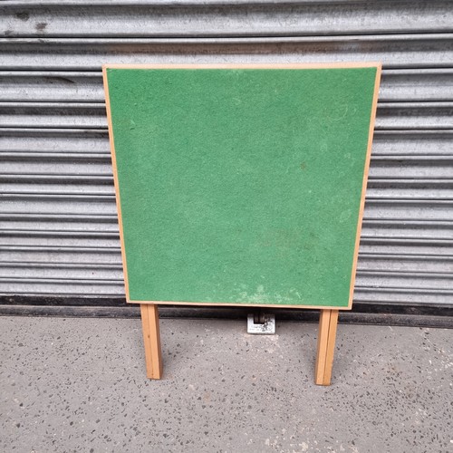 681A - Folding cards table with green baize top.