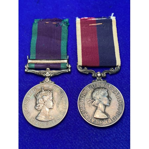 1150 - General Service Medal with Radfan Clasp and RAF Long service and good conduct medal awarded to 50740... 