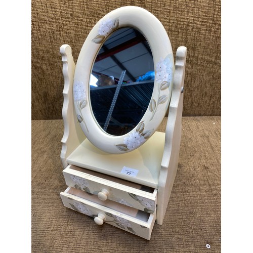 77 - Shabby Chic dressing table mirror with drawers