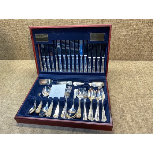 676 - A 58 piece Tudor canteen of cutlery made by Viners.