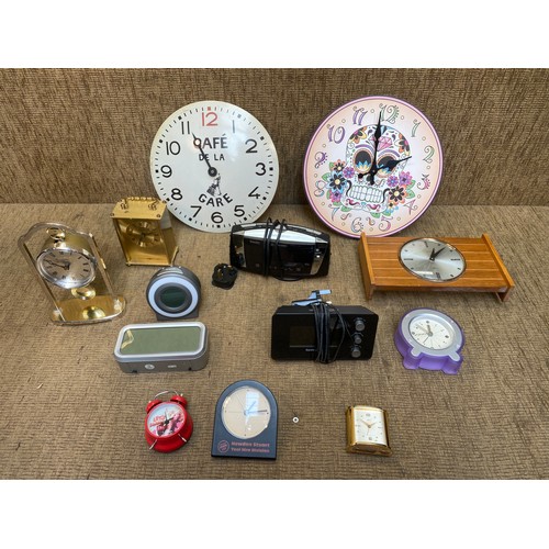 89 - Collection of 13 various clocks including Minister carriage clock.