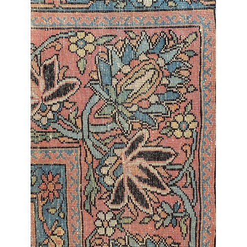 711 - Antique Oriental Persian rug 220cm x 142cm (Please study pictures).