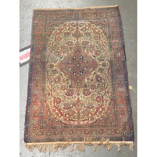 711 - Antique Oriental Persian rug 220cm x 142cm (Please study pictures).